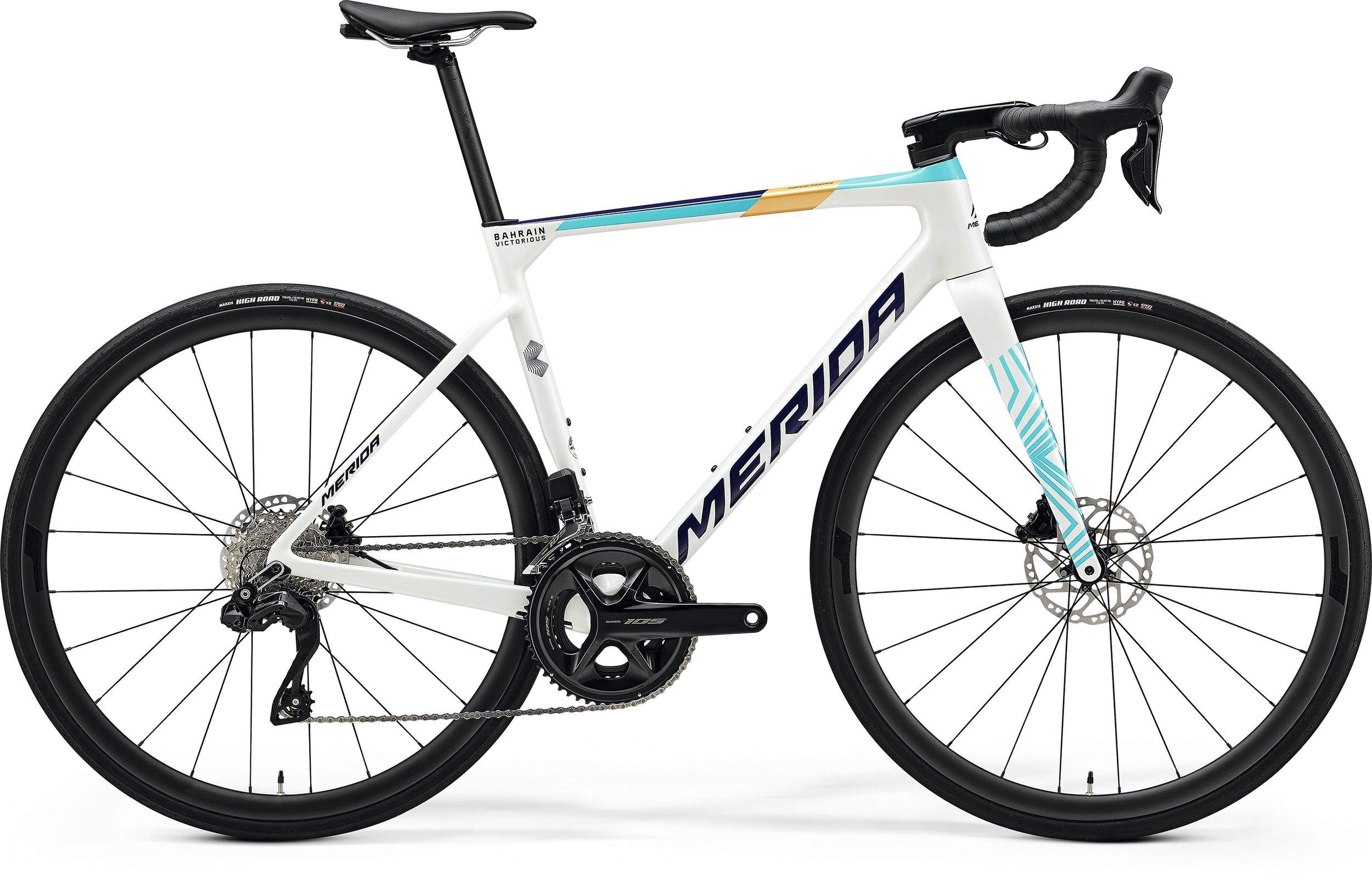 Bicicleta Merida Scultura 6000 105 Di2 Bahrain Victorious 2025